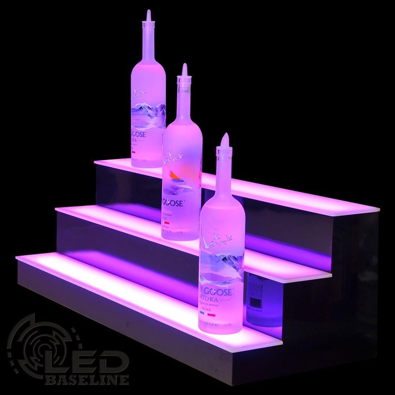 3 LED Display Shelf | Lighted Bar Shelves | Home Bar Shelf