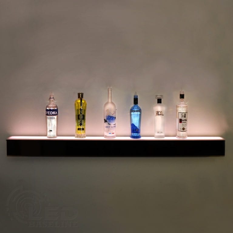 1 Tier LED Floating Shelf LED Lighted Floating Bar Shelves Wall Mount   Floating Wall Shelf 3 768x768 