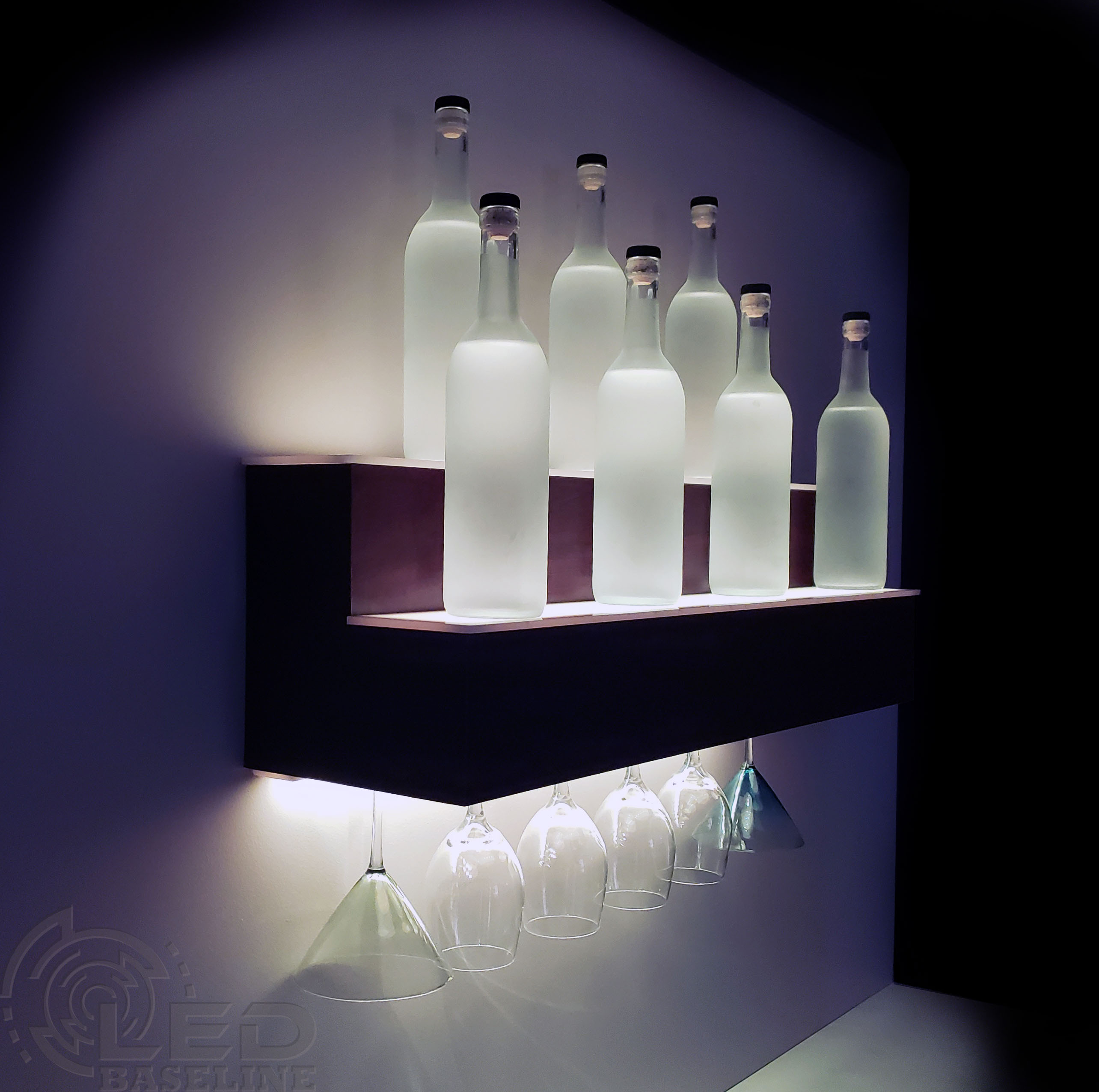 Lighted Wine Glass Racks - Bar Displays - Products & Ideas